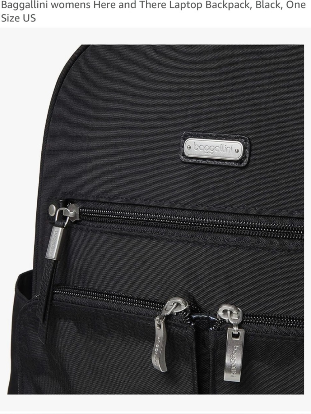 Baggallini Black Women's Laptop Backpack - Picture 6 of 8